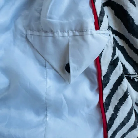 Filmore Studios California zebra print vintage 90s Y2K lightweight jacket small - Picture 7 of 7